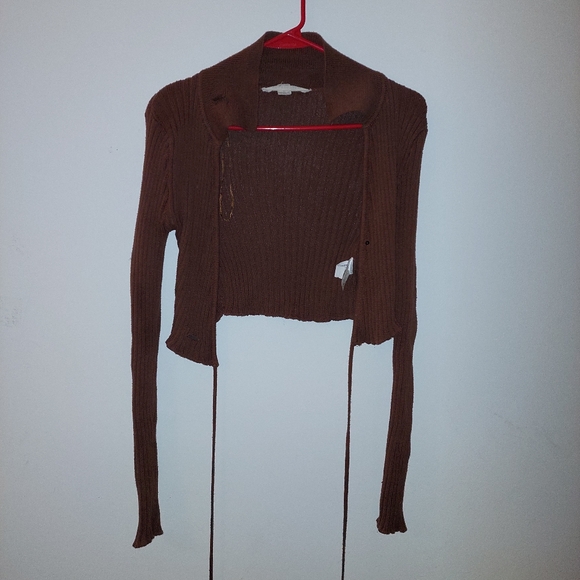 Brown aeropostale wrap top - Picture 2 of 6